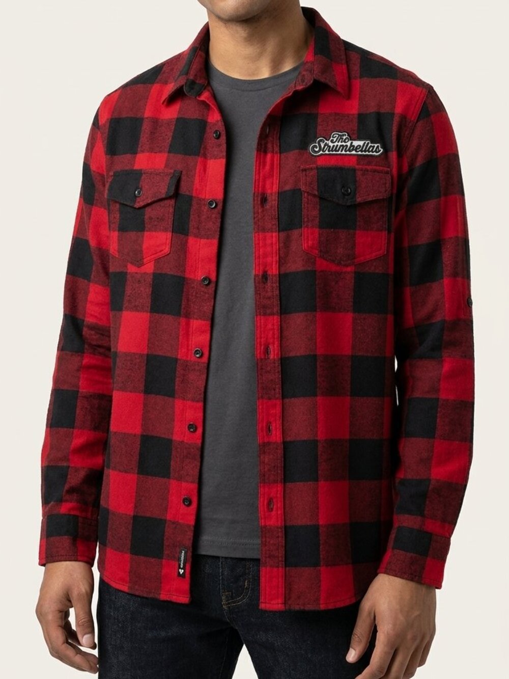 The Strumbellas Tour Flannel Shirt Burnside Buffalo Plaid Band Merch M Unisex